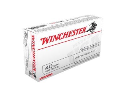 Winchester USA 40 S&W 180gr JHP Ammunition, 50 Round Box - USA40JHP