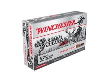 Winchester 270 Win 130gr Extreme Point Deer Season Ammunition, 20 Round Box - X270DS