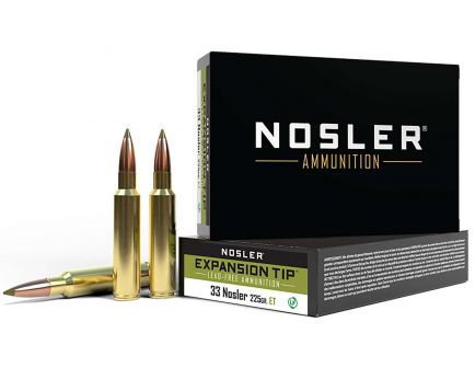 Nosler 33 Nosler 225 grain E-Tip Lead-Free Rifle Ammo, 20/Box - 40042