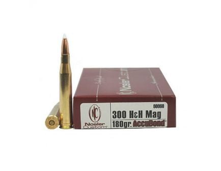 Nosler Trophy Grade 300 H&H Mag 180 grain AccuBond Rifle Ammo, 20/Box - 60060