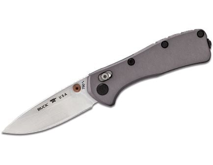 Buck Mini Range Elite Folding Drop Point Knife, Gray - 0790GYS-B