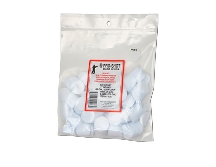 Pro-Shot .22-.270 CAL. 1" RD. Patches 600CT 1-600
