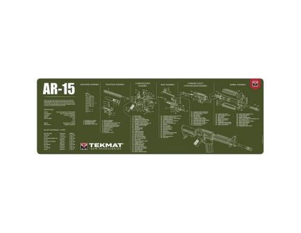 TEKMAT AR15 OD 36" x 12" x 0.13" Gun Cleaning Mat, OD Green