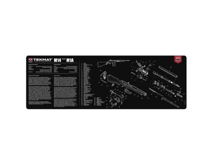 TEKMAT M14 M1A 36" x 12" x 0.13" Gun Cleaning Mat, Black