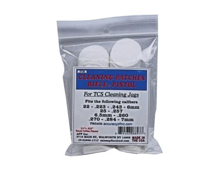 TCS .22 Cal/7mm 1.25" x 0.01" Round Cleaning Patch, Bag of 180