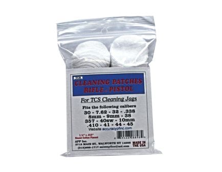 TCS .30 Cal/.45 Cal 1.50" x 0.01" Round Cleaning Patch, Bag of 160
