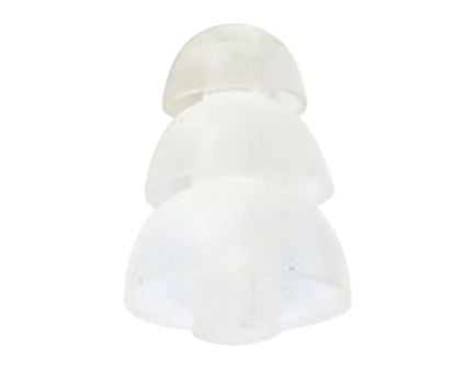 OTTO Large 3-Flanged Medium Stem Replacement Eartip, Clear Pack of 10