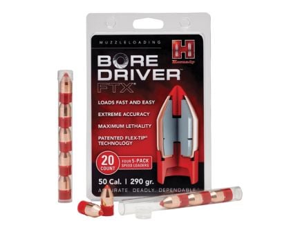 Hornady Bore Driver FTX .50 Cal HPFT Muzzleloader Bullet, 290 gr 0.499" 20rds