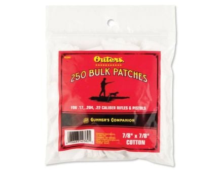 Outers .17 Cal/.22 Cal Cleaning Patch, Bag of 250