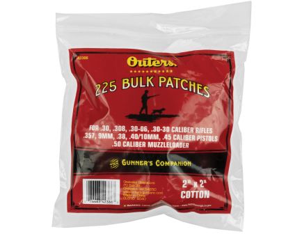 Outers .30 Cal/.50 Cal Cleaning Patch, Bag of 225