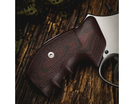 VZ Grips Round Bottom Grip Fits Smith & Wesson N-Frame, Black Cherry