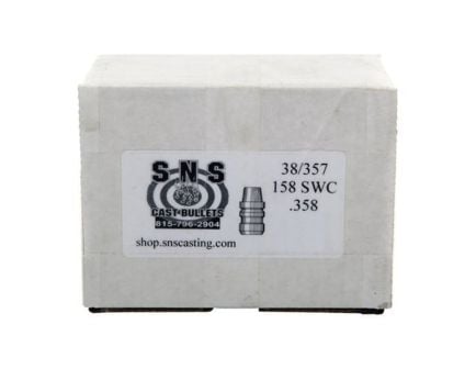 SNS Cast Bullets .38 Caliber WC Pistol Bullet, 158 gr 0.358" 500rds