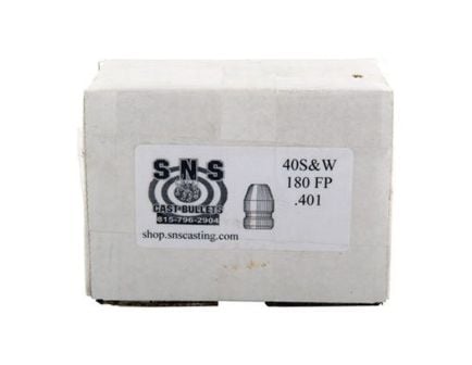 SNS Cast Bullets .40 Cal/10mm FN Pistol Bullet, 180 gr 0.401" 500rds