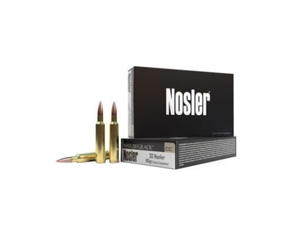 Nosler Match Grade 30 Nosler 190 grain Custom Competition Rifle Ammo, 20/Box - 60029