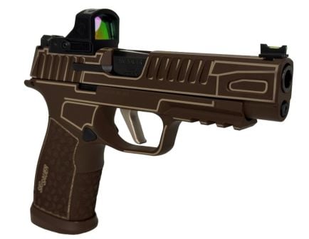 Shark Coast Tactical P365 FUSE 4.3" 9mm (1)17rd/(2)21rd Pistol w/ Romeo-RS Compact, Anime Chocolate