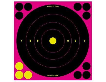 Birchwood Casey Shoot-N-C 8" Self-Adhesive Target, Pink, 6/pack - 34808