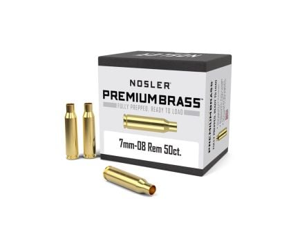 Nosler 7mm-08 Remington Large Rifle Premium Brass, 50rds