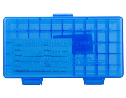 Berrys Bullets 409 .243/.308 50 Round Snap-Hinge Ammo Box, Blue - 40902