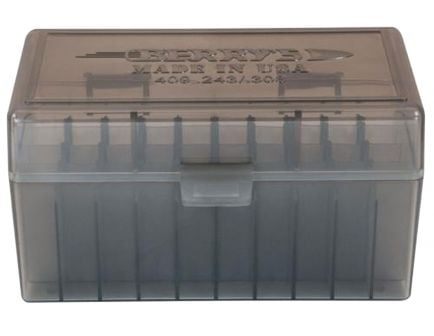 Berrys Bullets 409 .243/.308 50 Round Snap-Hinge Ammo Box, Smoke - 40901