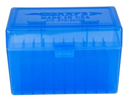 Berrys Bullets 410 .270/.30-06 50 Round Snap-Hinge Ammo Box, Blue - 41002