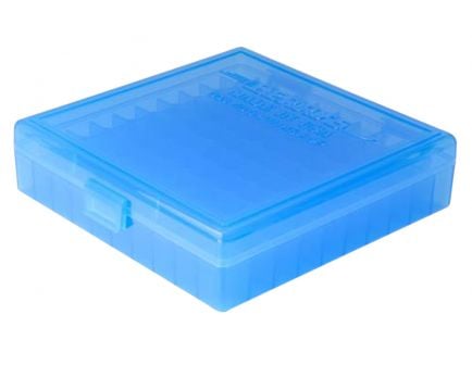 Berrys Bullets 008 .40/.45/10mm 100 Round Snap-Hinge Ammo Box, Blue - 08020
