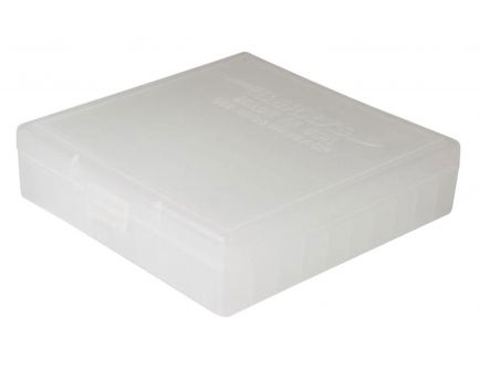 Berrys Bullets 008 .40/.45/10mm 100 Round Snap-Hinge Ammo Box, Clear - 08030