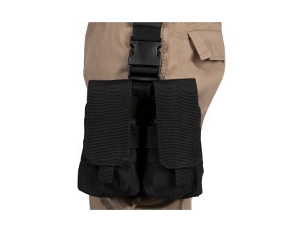 Rothco Drop Leg Double Mag Pouch - Black
