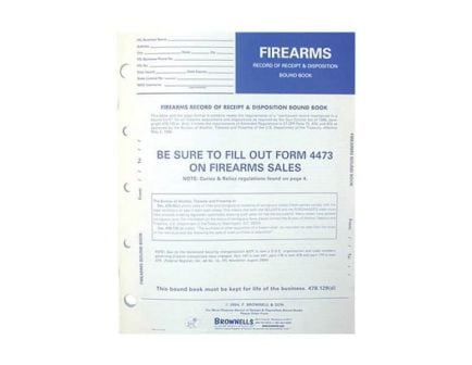 Brownells Firearm Record Book