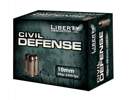 Liberty 10mm 60gr HP Civil Defense Ammunition 20rds - LA-CD-10-032