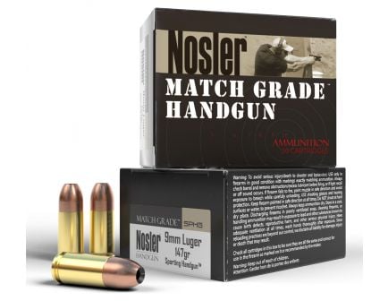 Nosler Match Grade 9mm Luger 147 grain Jacketed Hollow Point