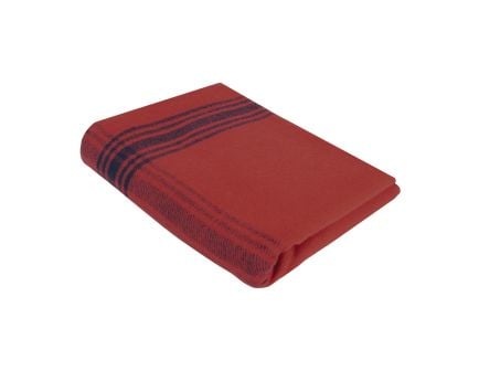 Rothco Striped Outdoor Wool Blanket - Red - Navy Blue