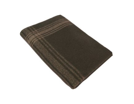 Rothco Striped Outdoor Wool Blanket - Brown - Tan
