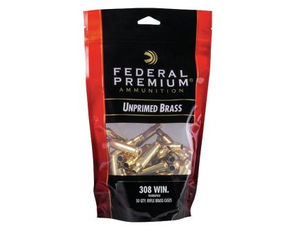 Federal Premium Gold Medal 308 Winchester Unprimed Brass Cartridge Case, 50/pack - PR308UPB50