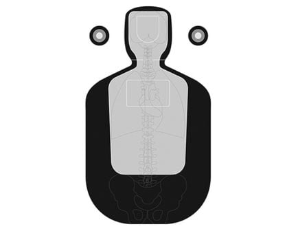Action Target TQ-19 Qualification Target w/Vital Anatomy 23" x 35", Black/Gray