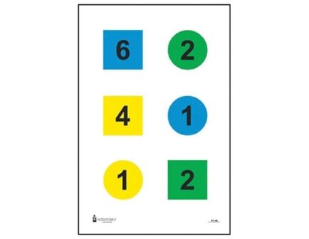 Action Target Discretionary Command Version 4-B Training Target 23" x 35", Black/Blue/Red/Yellow
