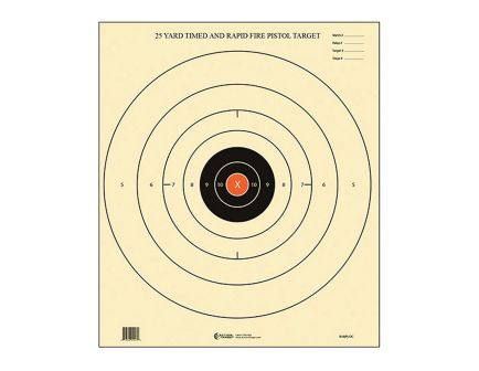 Action Target Competition Timed and Rapid Fire Target, Black/White, 100 Box - B-8(P) OC 100