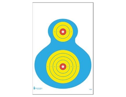 Action Target High Visibility Fluorescent Silhouette Target 19" x 25", Red/Blue/Yellow