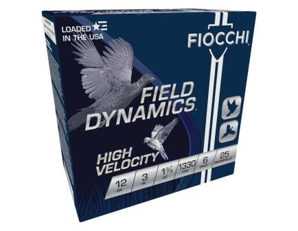 Fiocchi Field Dynamics High Velocity 12 Gauge 3" #6 - 1.37 oz - 25rds - 123HV6