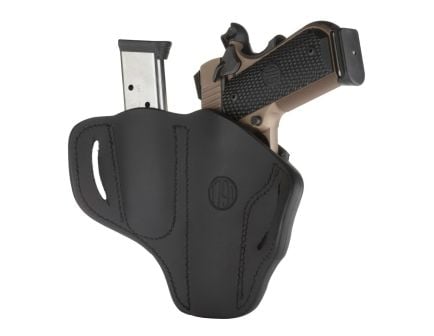 1791 Gunleather Combo 1911 Leather OWB Holster Right 01, Stealth Black - BH1M1SBLR