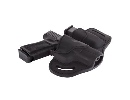 1791 Gunleather Combo Glock 17 Leather OWB Holster Right 2.1, Stealth Black - BH21M12SBLR