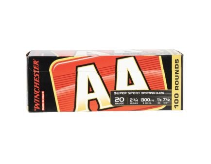 Winchester AA Sporting Clay 20 Gauge 2.75" #7.5 - 0.87 oz - 100rds - AASC207VP