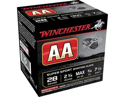 Winchester AA Sporting Clay 28 Gauge 2.75" #7.5 - 0.75 oz - 100rds - AASC287VP