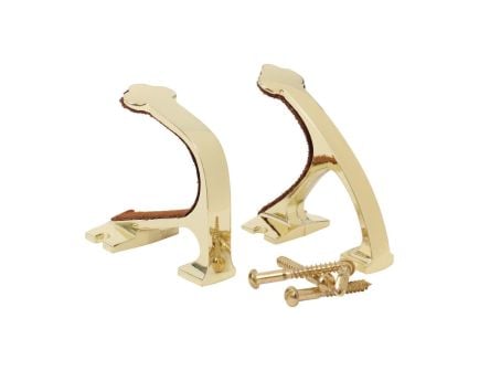 Allen Brass Wall Mount Gun Hanger Hook Set - Organize Your Collection with Style - 5641
