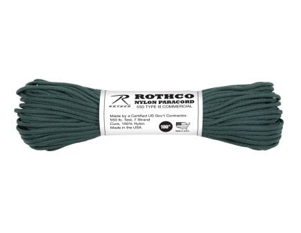 Rothco Nylon Paracord Type III 550 Lb - Hunter Green, 100