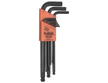 Bondhus ProHold/PBLX9M 9-Piece Long Length Tip Ball End Wrench Set