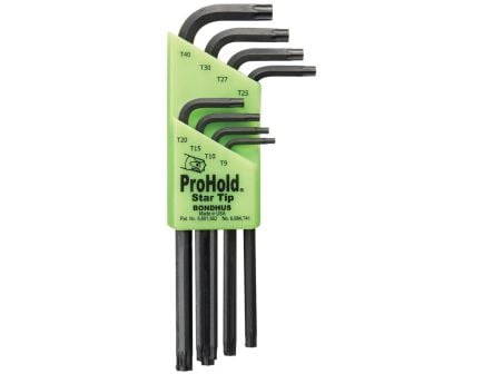 Bondhus ProHold/PHTX8 8-Piece Long Length Torx L-Wrench Set