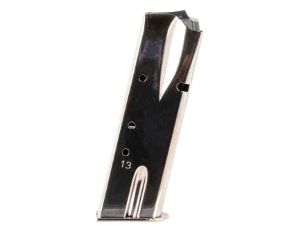 MecGar Standard 13rd 9mm Luger Fits Browning Hi-Power/Springfield SA-35 Nickel Carbon Steel