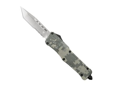 CobraTec Knives CTK-1 Large OTF Knife Tanto Serrated, Army DigiCamo - LADCCTK-1LTS