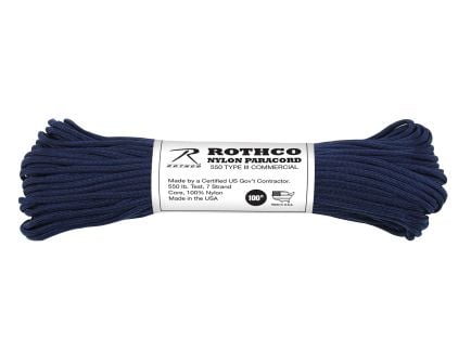 Rothco Nylon Paracord Type III 550 Lb - Midnight Navy Blue, 100