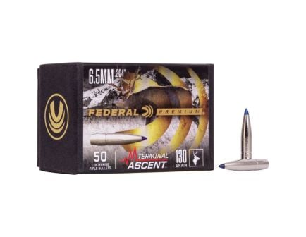 Federal Premium .264 Cal 130 gr Reloading Bullets  Terminal Ascent 50rds - PB264TA1